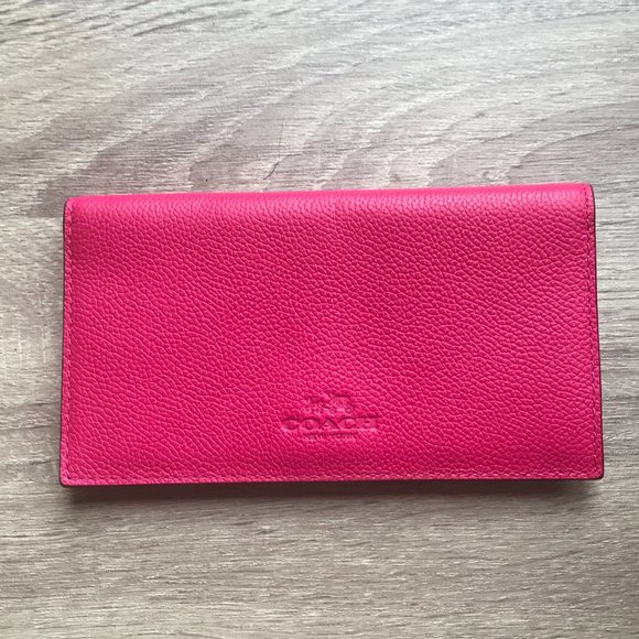 Coach and Four Handbags - COACH LEATHER CHEQUE BOOK HOLDER PINK